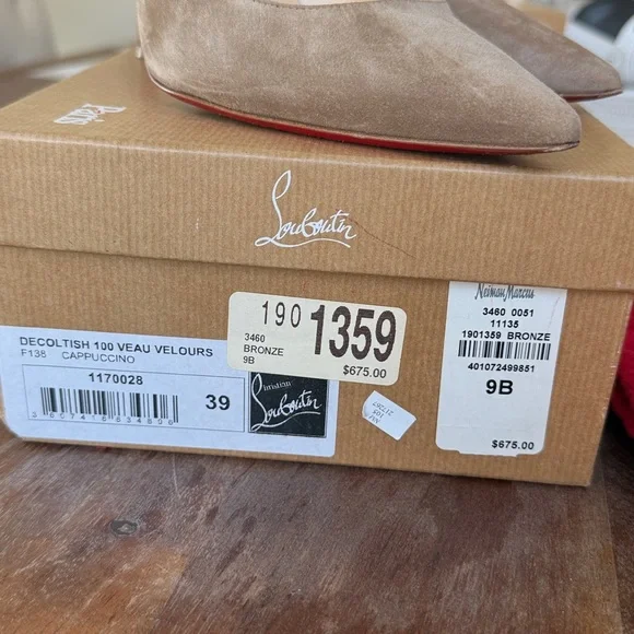 Christian Louboutin Beige Suede Heels